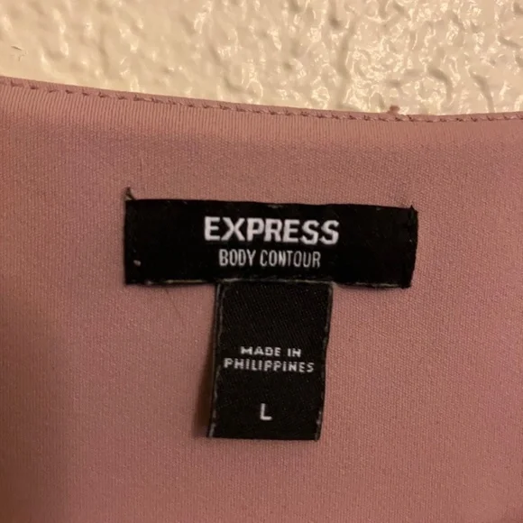 Express Body Contour Women's Top Pink Short Sleeve - Size L - Picture 6 of 7